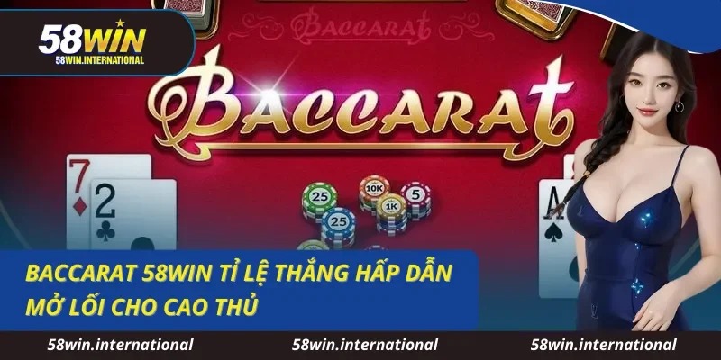 Baccarat 58WIN Tỉ Lệ Thắng Hấp Dẫn Mở Lối Cho Cao Thủ